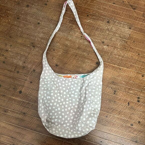 Thirty-one gray polkadot hobo crossbody purse bag - Picture 1 of 4